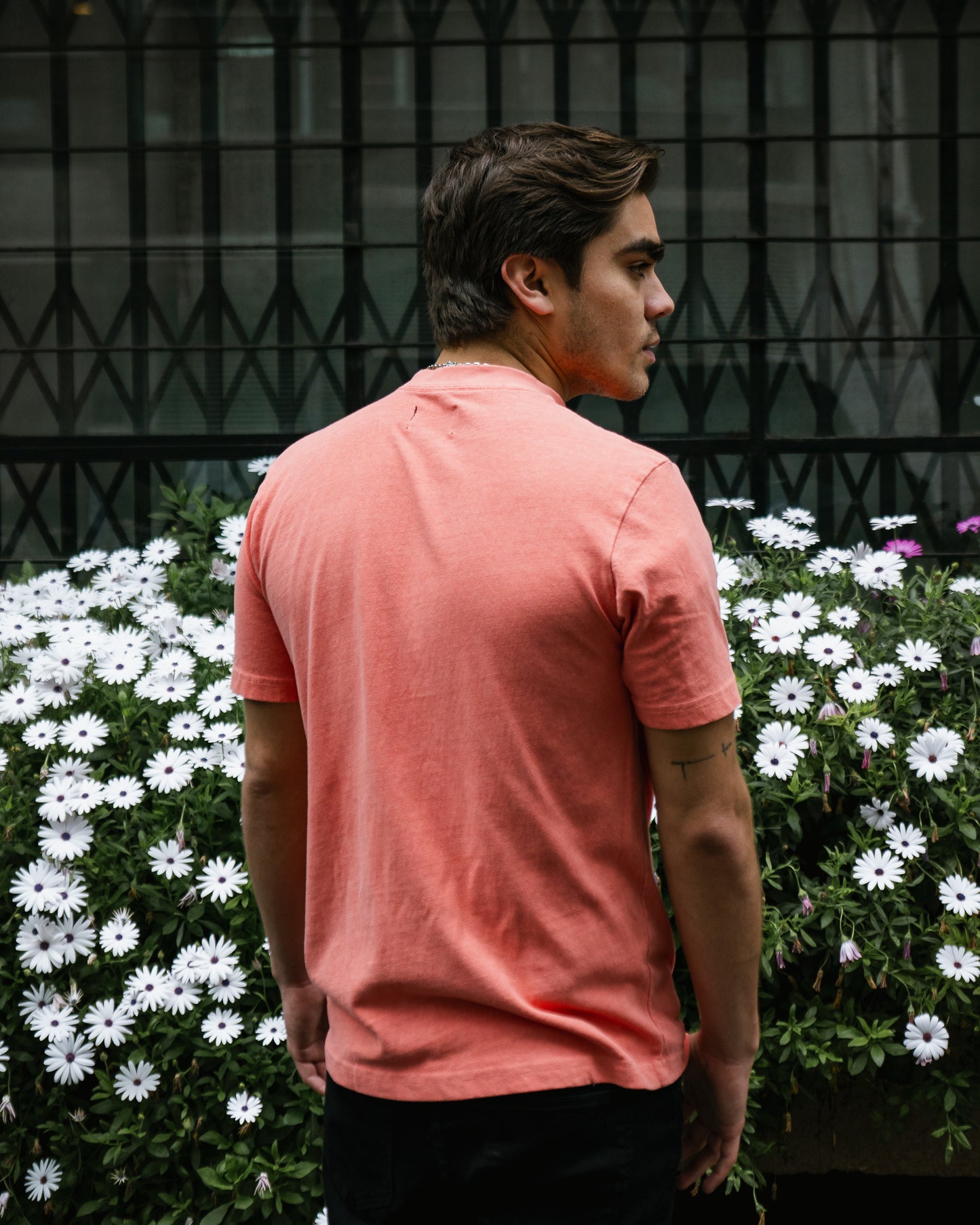 Chrome Washed Tee 12/1 - Coral