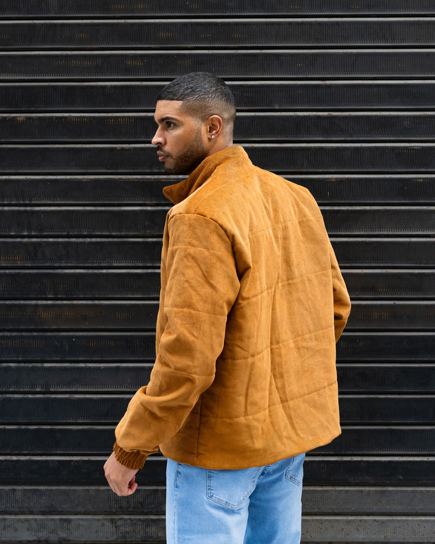 Corduroy Down Jacket - Camel