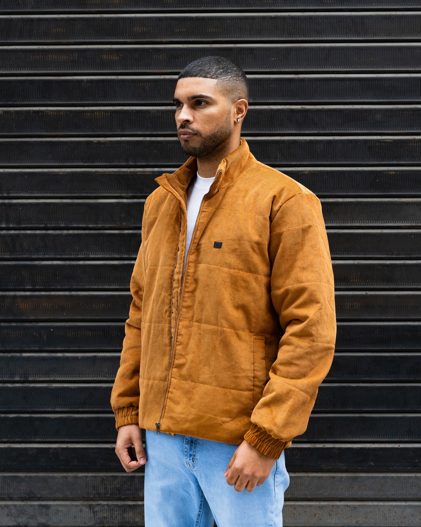 Corduroy Down Jacket - Camel