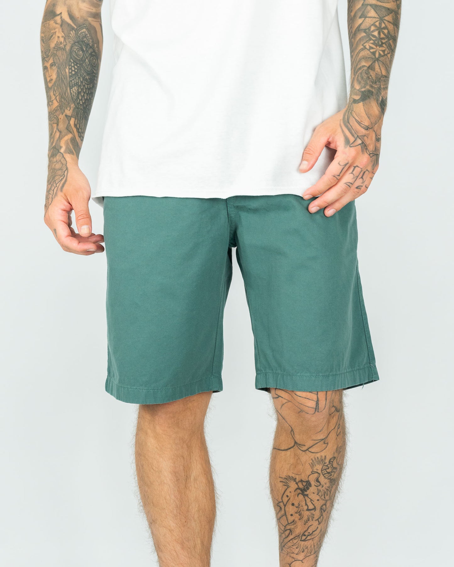 Washed Chino Short - Green