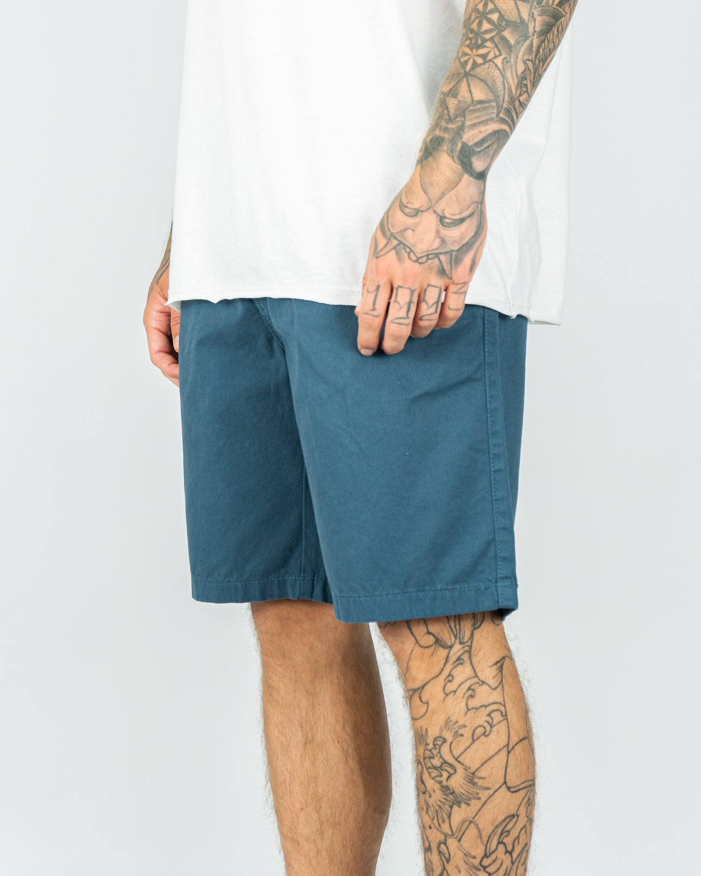 Washed Chino Short - Steel