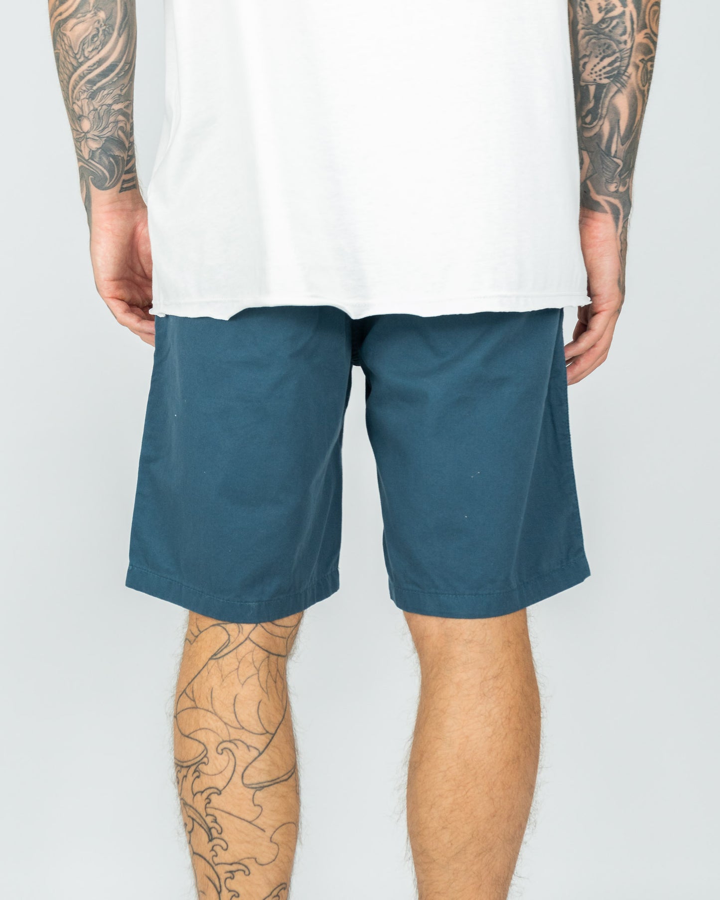 Washed Chino Short - Steel